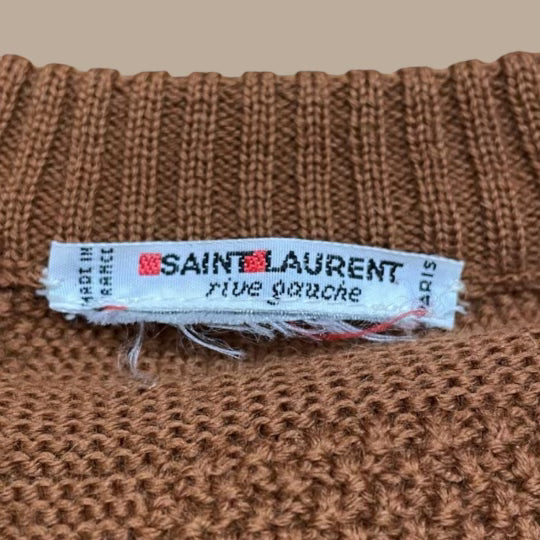 Vintage Yves Saint Laurent Knit V-Neck Sweater
